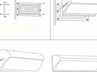 10 x led wandlamp 12w – 3500k neutraal wit – zwart – ip54 (saw-05) - afbeelding 4 van  4