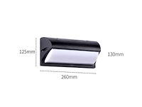 10 x led wandlamp 12w – 3500k neutraal wit – zwart – ip54 (saw-05) - afbeelding 3 van  4