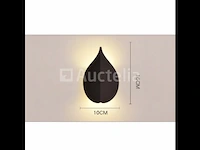 10 x led wandlamp bladvorm – 2 x 3w – 3500k neutraal wit – zwart – ip54 (sw-239) - afbeelding 3 van  3