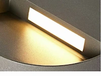 10 x led wandlamp (s-22r) - 6w - 3500k warm wit - afbeelding 4 van  6