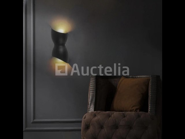 10 x led wandlamp torsvorm – 2 x 5w – 3500k neutraal wit – zwart – ip54 (sw-159) - afbeelding 2 van  4