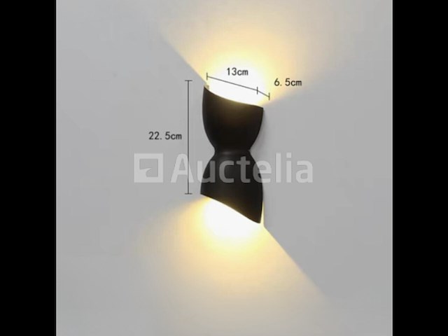 10 x led wandlamp torsvorm – 2 x 5w – 3500k neutraal wit – zwart – ip54 (sw-159) - afbeelding 4 van  4