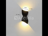 10 x led wandlamp torsvorm – 2 x 5w – 3500k neutraal wit – zwart – ip54 (sw-159) - afbeelding 4 van  4