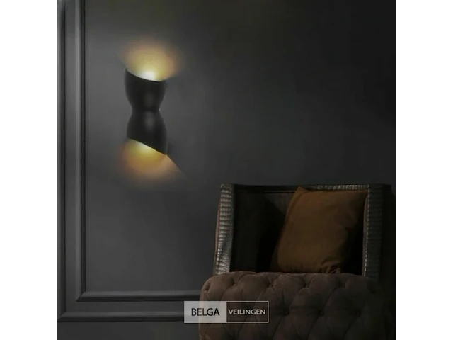 10 x led wandlamp torsvorm – 2 x 5w – 3500k neutraal wit – zwart – ip54 (sw-159) - afbeelding 5 van  5