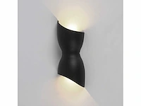 10 x led wandlamp torsvorm – 2 x 5w – 3500k neutraal wit – zwart – ip54 (sw-159) - afbeelding 3 van  4