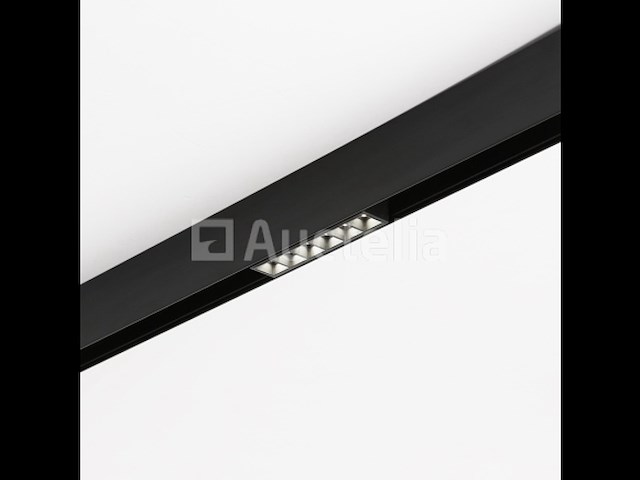 10 x libra draaibare lineaire led-spot op magnetische rail 48v - 4000k neutraal wit -6w - zwart - afbeelding 2 van  4