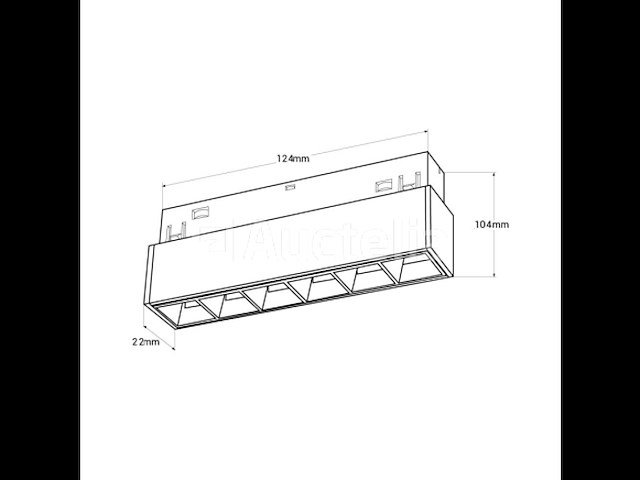 10 x libra draaibare lineaire led-spot op magnetische rail 48v - 4000k neutraal wit -6w - zwart - afbeelding 3 van  4