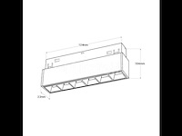 10 x libra draaibare lineaire led-spot op magnetische rail 48v - 4000k neutraal wit -6w - zwart - afbeelding 3 van  4