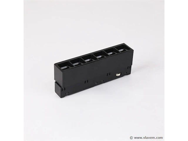 10 x libra draaibare lineaire led-spot op magnetische rail 48v - 4000k neutraal wit -6w - zwart - afbeelding 2 van  4