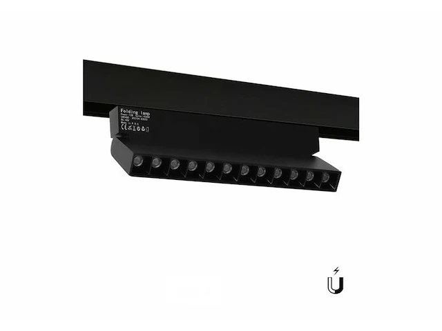 10 x libra lineaire richtbare led-spot voor magnetische rail 48v – 12w – zwart. - afbeelding 1 van  6