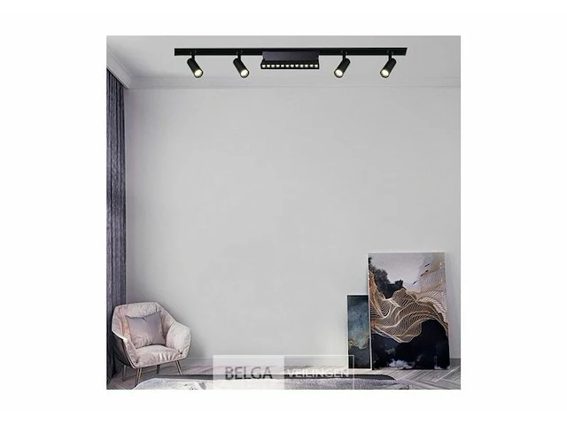 10 x libra lineaire richtbare led-spot voor magnetische rail 48v – 12w – zwart. - afbeelding 3 van  6