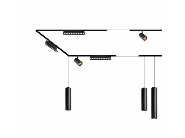 10 x libra lineaire richtbare led-spot voor magnetische rail 48v – 12w – zwart. - afbeelding 6 van  6