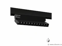 10 x libra spot draaibare lineaire led op magnetische rail 48v - 4000k neutraal wit -12w - zwart - afbeelding 1 van  5