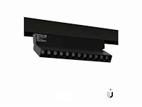 10 x libra spot draaibare lineaire led op magnetische rail 48v - 4000k neutraal wit -12w - zwart - afbeelding 1 van  6