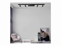 10 x libra spot draaibare lineaire led op magnetische rail 48v - 4000k neutraal wit -12w - zwart - afbeelding 3 van  6