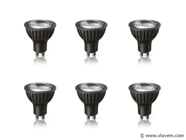 10 x master led 7 watt, gu10, warm wit dimbaar - afbeelding 1 van  6