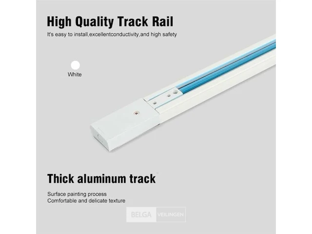 10 x monofase rail - 1 meter (wit) - afbeelding 1 van  4