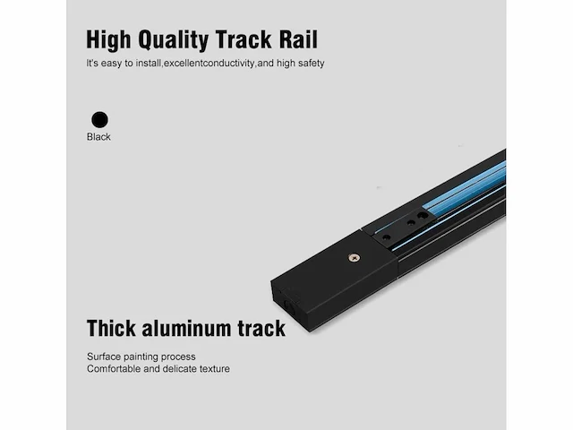 10 x monofase rail - 1 meter (zwart) - afbeelding 2 van  3