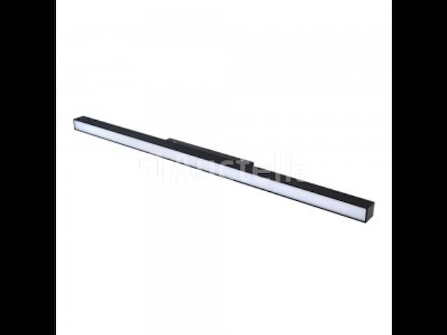 10 x mora led spot lineair op magnetische rail 48v - 4000k neutraal wit -20w - zwart - afbeelding 2 van  4