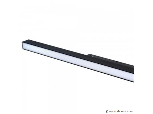 10 x mora led spot lineair op magnetische rail 48v - 4000k neutraal wit -20w - zwart - afbeelding 4 van  4