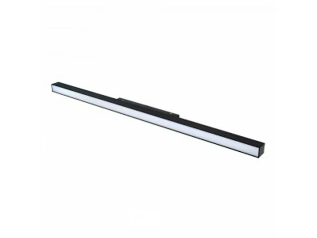 10 x mora led spot lineair op magnetische rail 48v - 4000k neutraal wit -20w - zwart - afbeelding 3 van  5