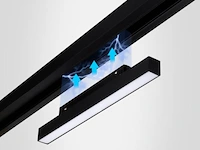 10 x mora led spot lineaire op magnetische rail 48v - 4000k neutraal wit -15w - zwart - afbeelding 1 van  5