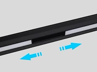 10 x mora led spot lineaire op magnetische rail 48v - 4000k neutraal wit -15w - zwart - afbeelding 4 van  5
