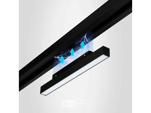 10 x mora lineaire led-spot voor magnetische rail 48v – 15w – zwart - afbeelding 1 van  6
