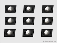 10 x neo square led design inbouwspots zwart - afbeelding 1 van  8