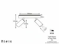 10 x opbouw armatuur gu10 fitting 2 x spots zwart - draaibaar - afbeelding 4 van  5