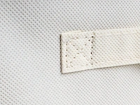 10 x opvouwbare opbergbox - stof - beige - 28 x 28 x h27 cm. - by malip - afbeelding 3 van  3