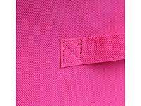 10 x opvouwbare opbergbox - stof - roze - 28 x 28 x h27 cm. - by malip - afbeelding 3 van  3