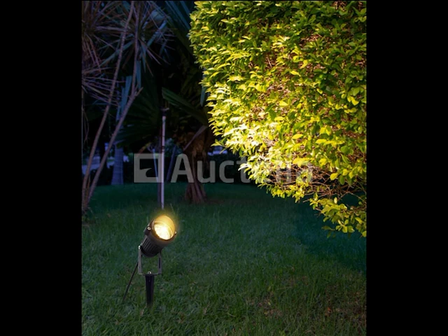 10 x outdoor tip spotlight – gu10 – ip54 waterdicht – aluminium – zwart - afbeelding 1 van  5