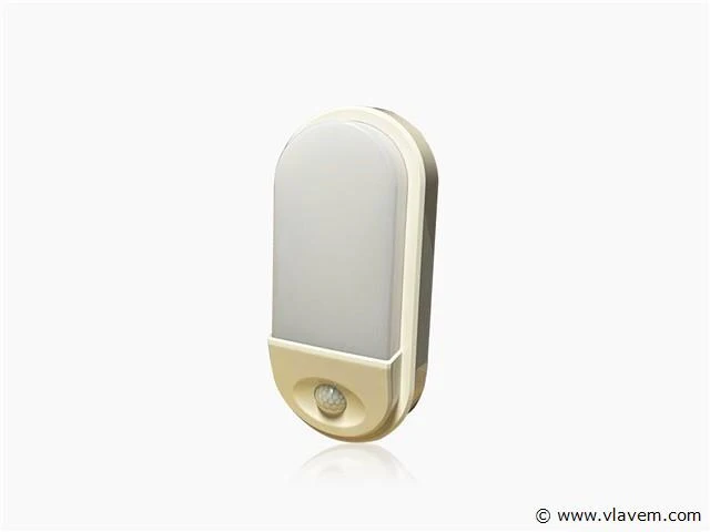 10 x ovaal led plafondlamp met sensor – 15w – 6500k koud wit – ip54 – bewegingssensor – waterdicht - afbeelding 2 van  4