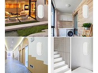 10 x ovaal led plafondlamp met sensor – 15w – 6500k koud wit – ip54 – bewegingssensor – waterdicht - afbeelding 1 van  4