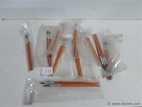 10 x penselen set 3 stuks met punt - afbeelding 1 van  2