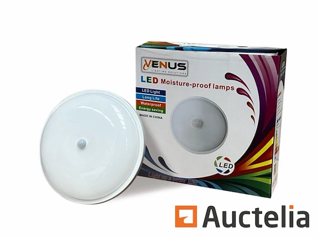 10 x plafondlamp (rond) met sensor 20w - 6500k koud wit - afbeelding 3 van  4