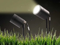 10 x prikspot tuinlamp gu10 fitting zand zwart draaibaar waterdicht - afbeelding 3 van  5