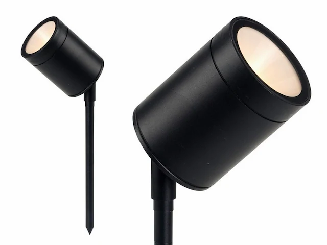 10 x prikspot tuinlamp gu10 fitting zand zwart draaibaar waterdicht - afbeelding 2 van  6