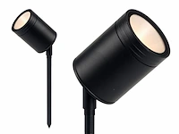 10 x prikspot tuinlamp gu10 fitting zand zwart waterdicht - afbeelding 3 van  6