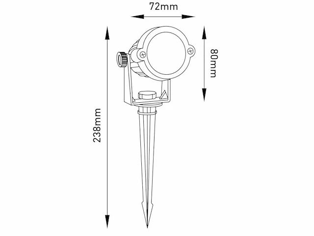 10 x prikspot tuinlamp gu10 fitting zand zwart waterdicht - afbeelding 5 van  5