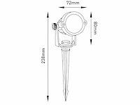 10 x prikspot tuinlamp gu10 fitting zand zwart waterdicht - afbeelding 5 van  5