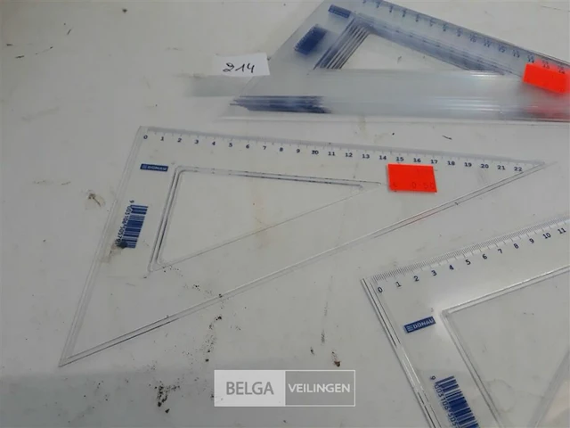 10 x pvc driehoek meetlat 23 cm - afbeelding 3 van  3