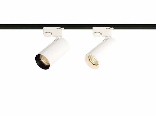 10 x railspot gu10 armatuur cilinder zand wit met zwart ring draaibaar - afbeelding 3 van  5