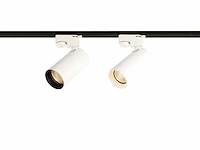 10 x railspot gu10 armatuur cilinder zand wit met zwart ring draaibaar - afbeelding 3 van  5