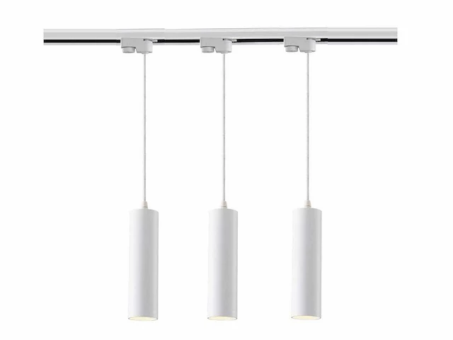 10 x railspot gu10 decoratief hanglamp cilinder 24cm zand wit - afbeelding 1 van  5