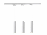 10 x railspot gu10 decoratief hanglamp cilinder 24cm zand wit - afbeelding 1 van  5