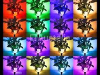 10 x rgb led-spot – ip54waterdicht – aluminium – ø60 mm – inclusief lamp - afbeelding 1 van  4