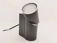 10 x richtbare led wandlamp – sw-145 – 5w – 3500k warm wit – zwart – ip54 – aluminium - afbeelding 3 van  5