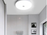 10 x ronde led plafondlamp met sensor – 20w – 6500k koud wit – ip54 – bewegingssensor – waterdicht - afbeelding 1 van  4